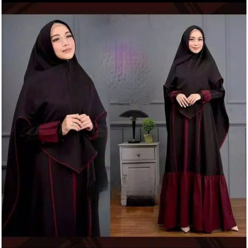 Promo Gamis Syari Aresya Free Hijab Terbaru Fashion Muslim-3