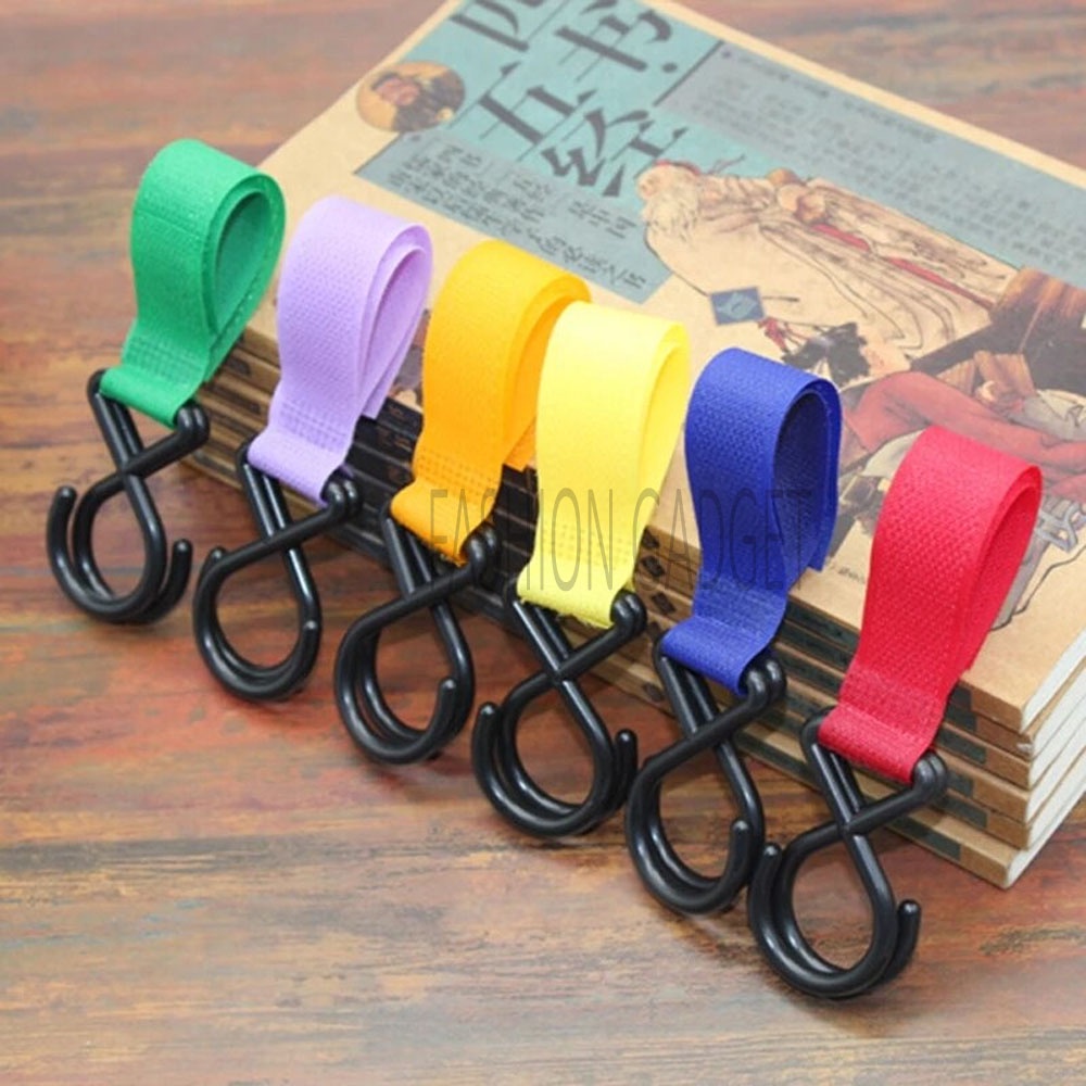 Aksesoris Stroller Gantungan Tali Stroller Hook Hanger Gantungan Popok Bayi  Tas Bayi Kereta Dorong Bayi Wrma Acak Gantungan Stroller/Gantungan Tali Stroler/Gantungan Serbaguna Super Kuat