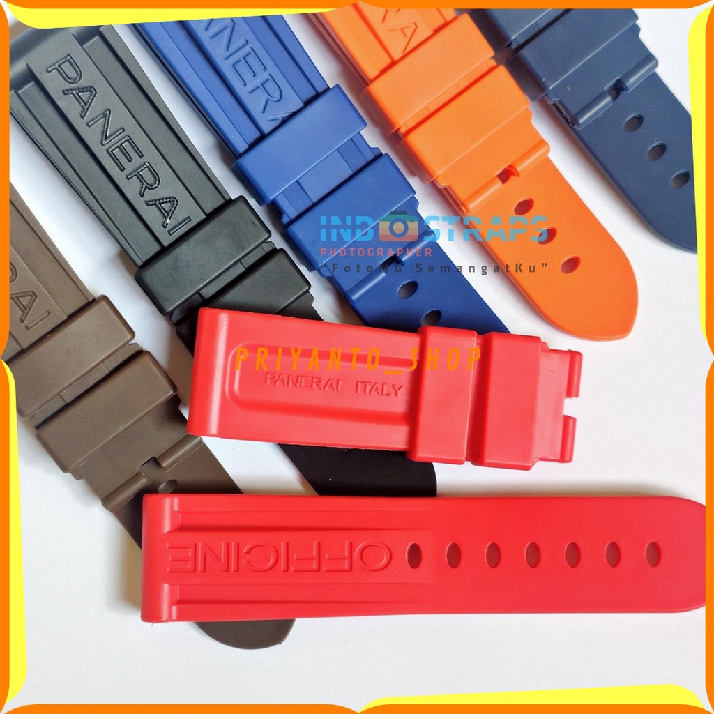 Tali Jam Tangan Panerai Strap Silicone Rubber 24mm Premium