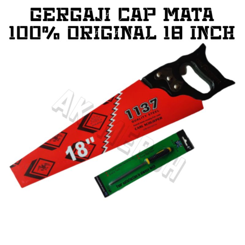 Gergaji Cap Mata 18" Original - Gergaji Kayu Super Tajam / Gergaji Cap Mata Original Anti Selip