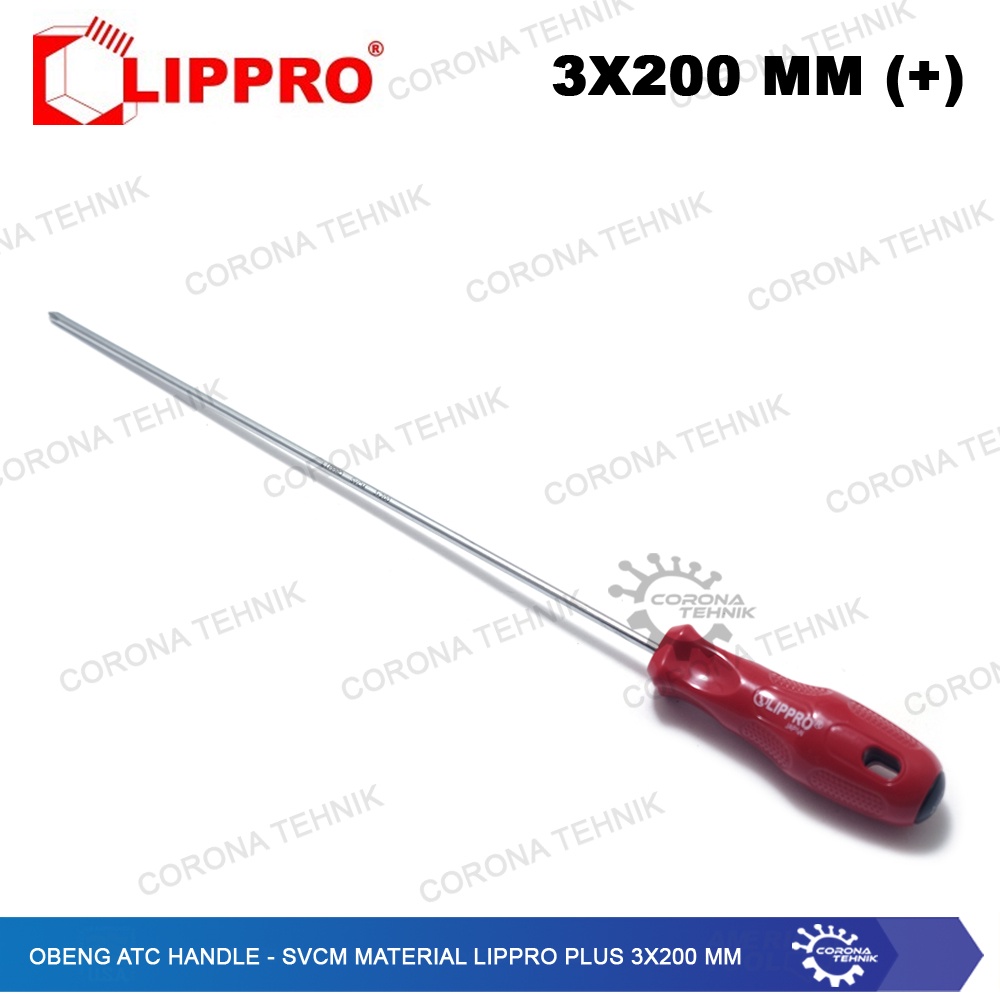 Lippro - Obeng ATC Handle - SVCM Material 3x200 mm