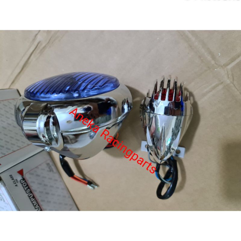 lampu motor japstyle depan belakang krum / lampu jep klasik depan belakang-4