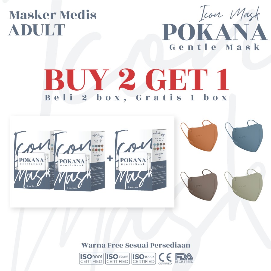 POKANA ICON (Gentle) Medical Mask 4ply
