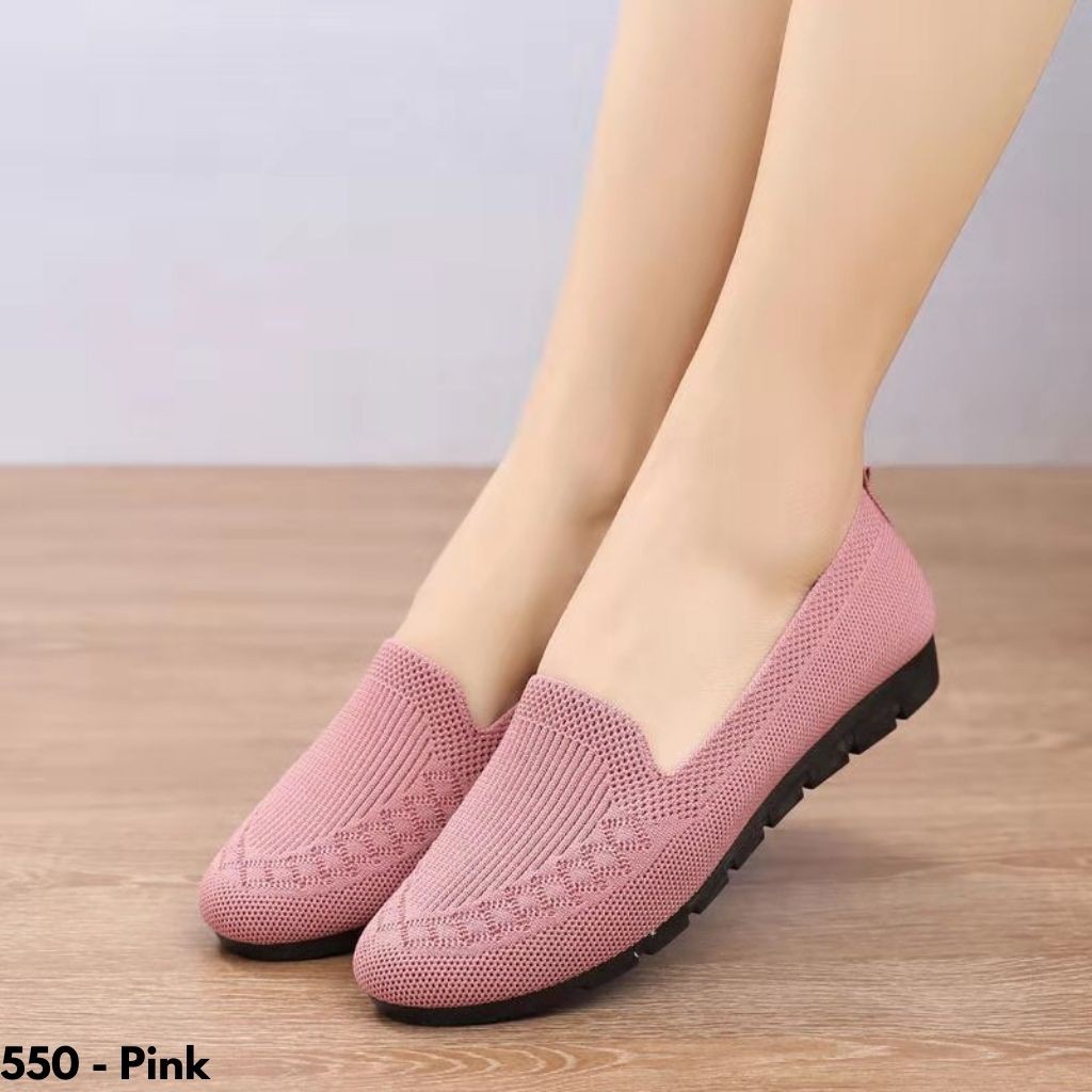 FLATSHOES WANITA FLYKNIT IMPORT BATAM KANTORAN REMAJA DEWASA NYAMAN KUALITAS BAGUS ANTI SLIP X550