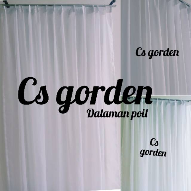 HARGA TERBARU Dalaman gorden rumah berbahan tipis putih polos