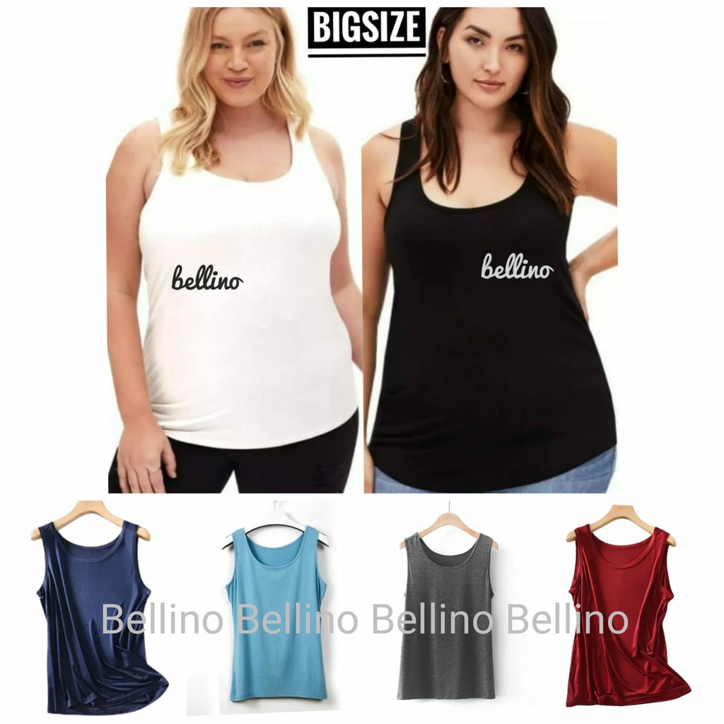 Singlet Cewek Jumbo LD fit 115cm Strech Melar Tanktop Jumbo Tali Lebar XXL Teng top XXL Tentop 3L Tali Lebar Big Size Ukuran Besar Singlet Wanita Jumbo Kaos Dalam Bigsize