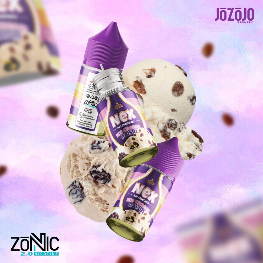 Liquid NEX Ice Cream Raisin AIO Friendly 30ML by Jozojo Brewery