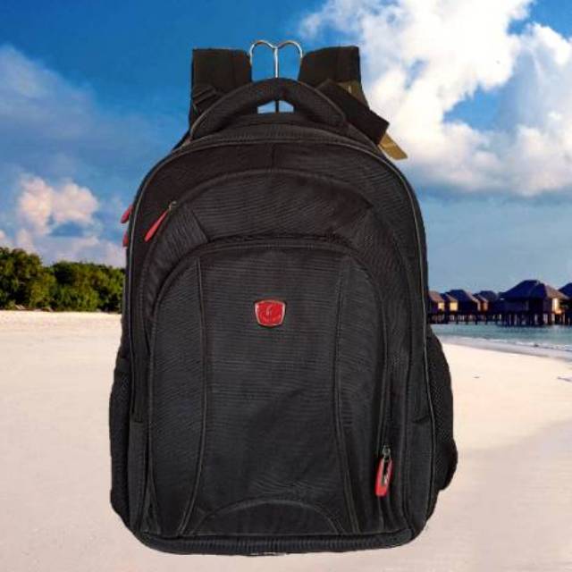 Polofelix Tas Ransel Laptop 14 inch Polofelix Tas Punggung lima Resleting Kapsitas Besar