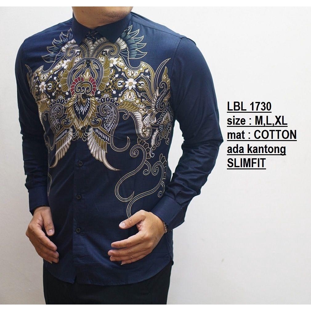 BAJU BATIK PRIA SLIM FIT BATIK PRIA SLIM FIT KEMEJA BATIK PRIA LUIGIBATANI LBL563