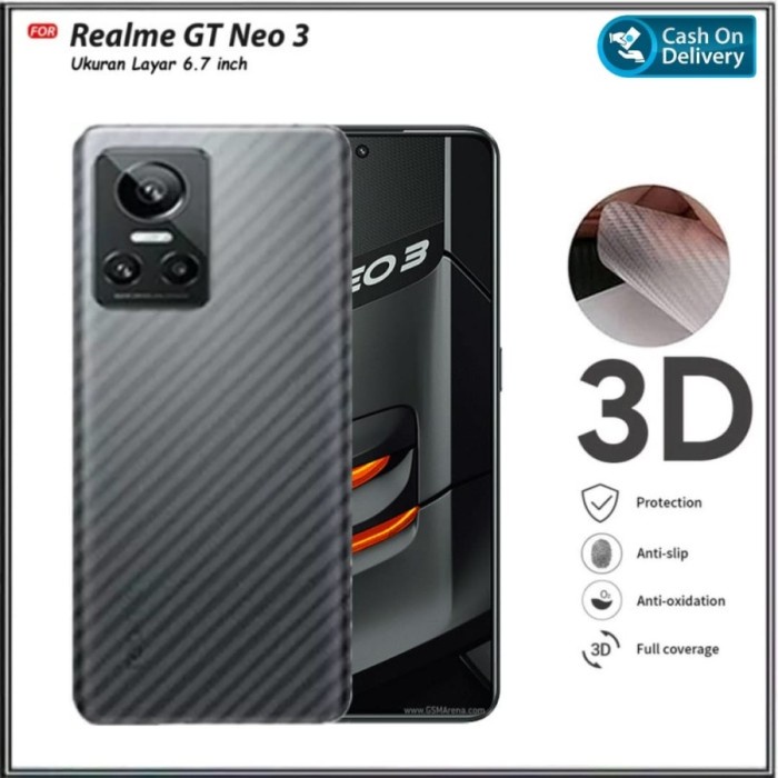 Back Skin Carbon Realme GT Neo 3 - Skin Carbon Realme GT Neo 3