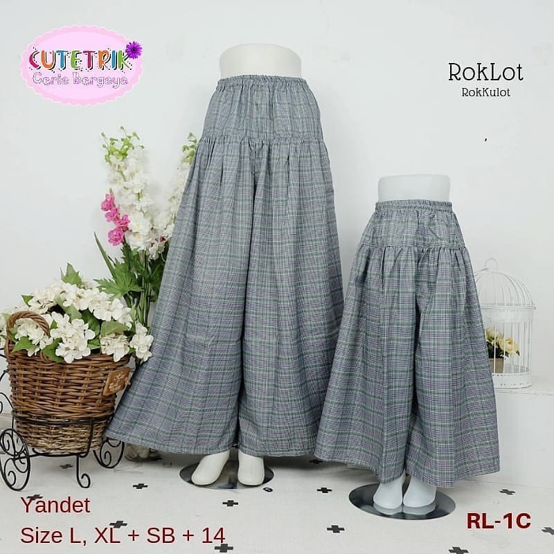 Rok Kulot Roklot Cutetrik Celana Rok Cutetrik Anak Rok Kulot Dewasa