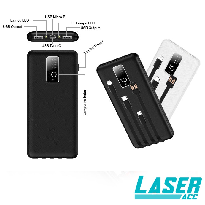 [NEW] Powerbank Laser DL11/10000mAh Ori Garansi 1 Tahun