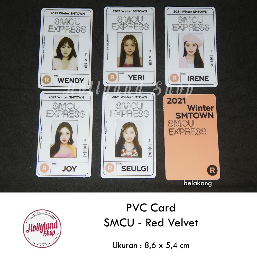 Kartu ID PVC Card 2021 Winter SMTOWN SMCU Express Red Velvet Irene Seulgi Wendy Joy Yeri  Unofficial