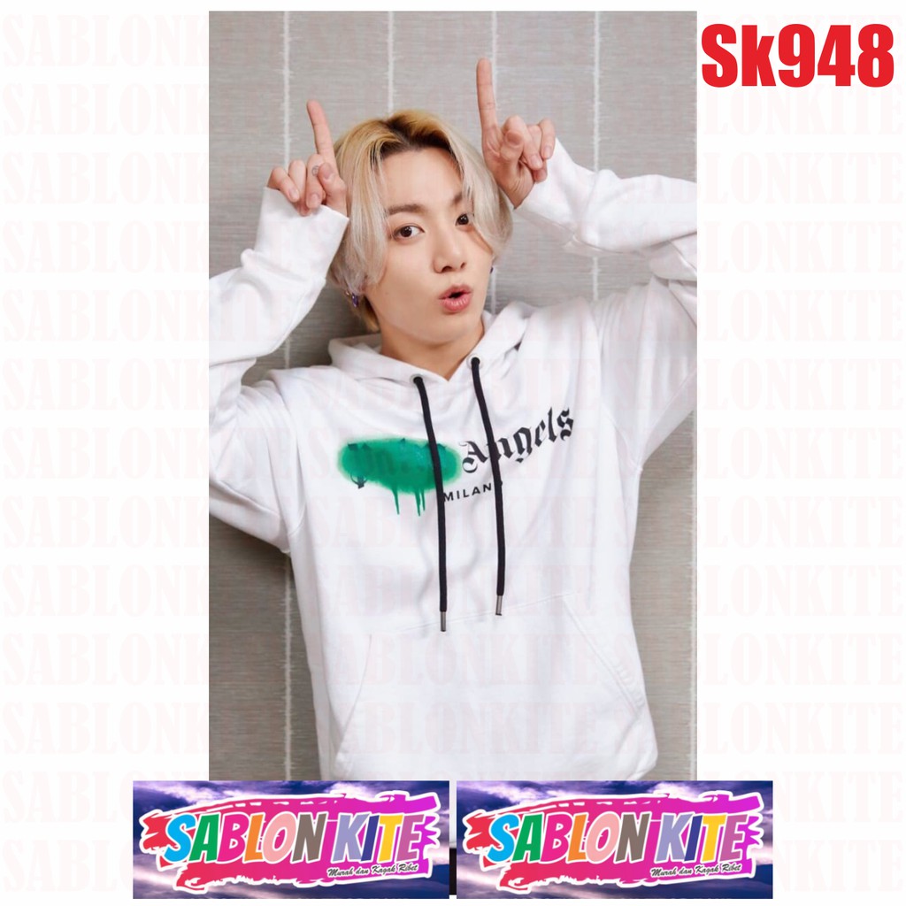 MURAH!!! HOODIE KPOP JUNGKOOK JK PAL ANGELS SK948 BAHAN FLEECE