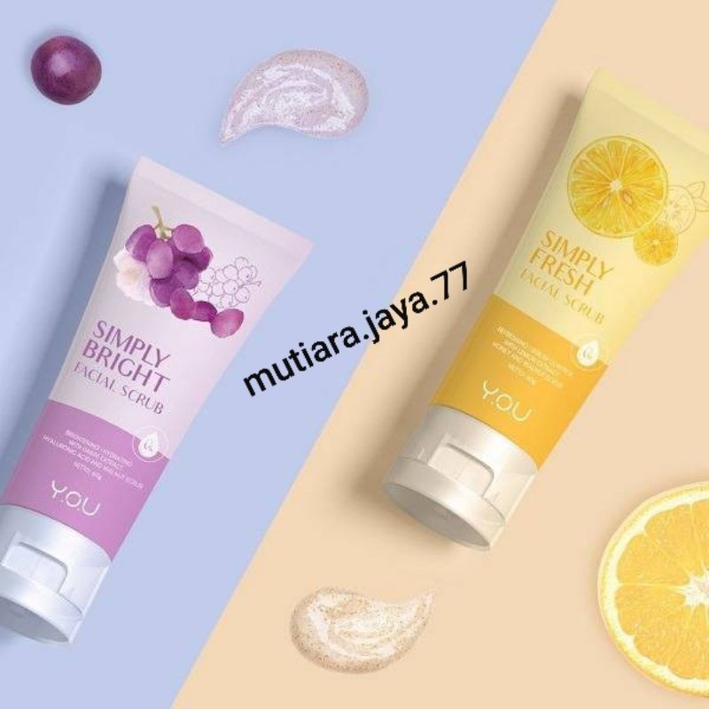 YOU Facial Scrub 60g /YOU FACE WASH Hy Amino Facial Wash | sabun cuci muka | pembersih wajah | 50 GR