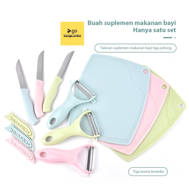 1 SET PISAU TELENAN DAN PEELER MURAH PRAKTIS UNTUK DIBAWA BAWA RANDOM COLOUR