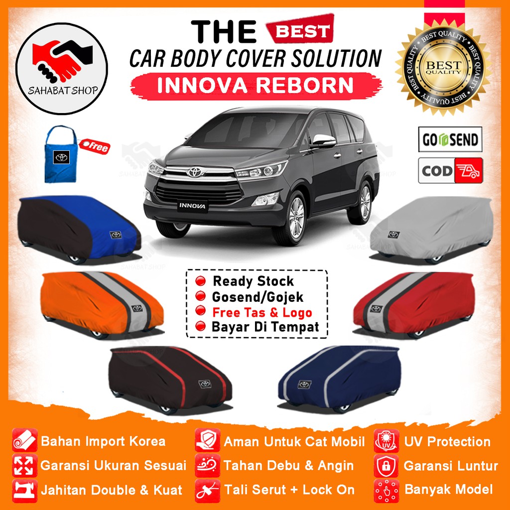 Body Cover Mobil Innova Reborn Sarung Mobil Toyota Inova Outdoor Selimut Tutup Mantel Penutup Mobil Innova Venturer Jas Mantol Pelindung Terpal Kerodong Mobil Innova Waterproof Anti Air