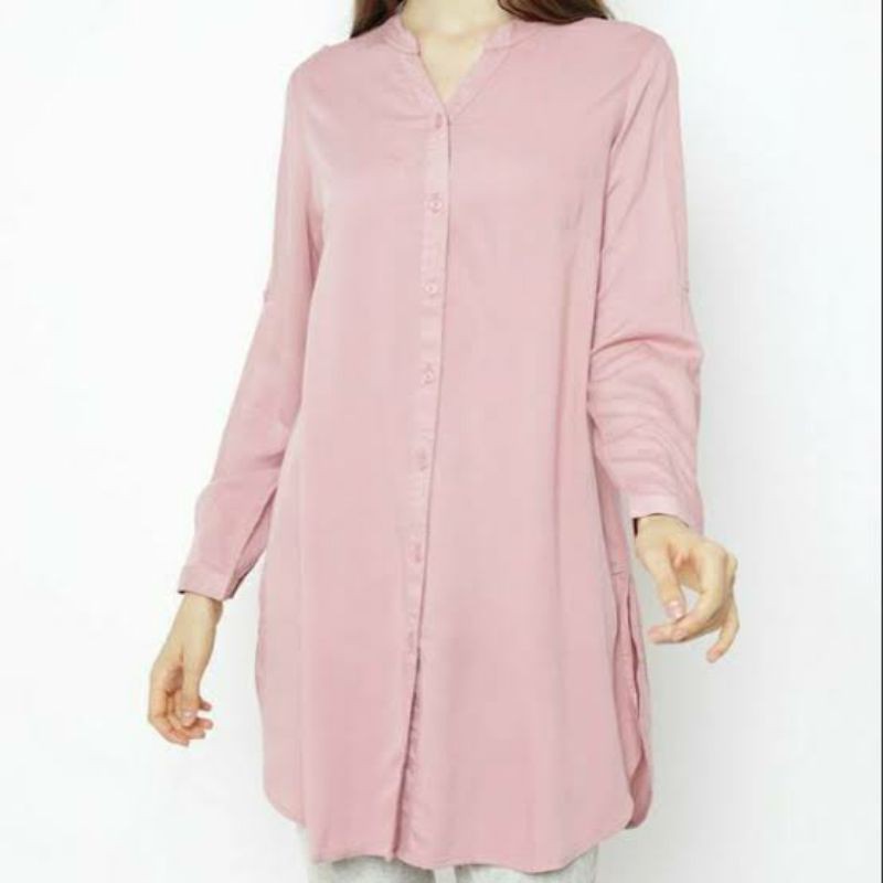 Kemeja Tunik Premium St. Yves ( Tunic Rayon Polos Premium St Yves )