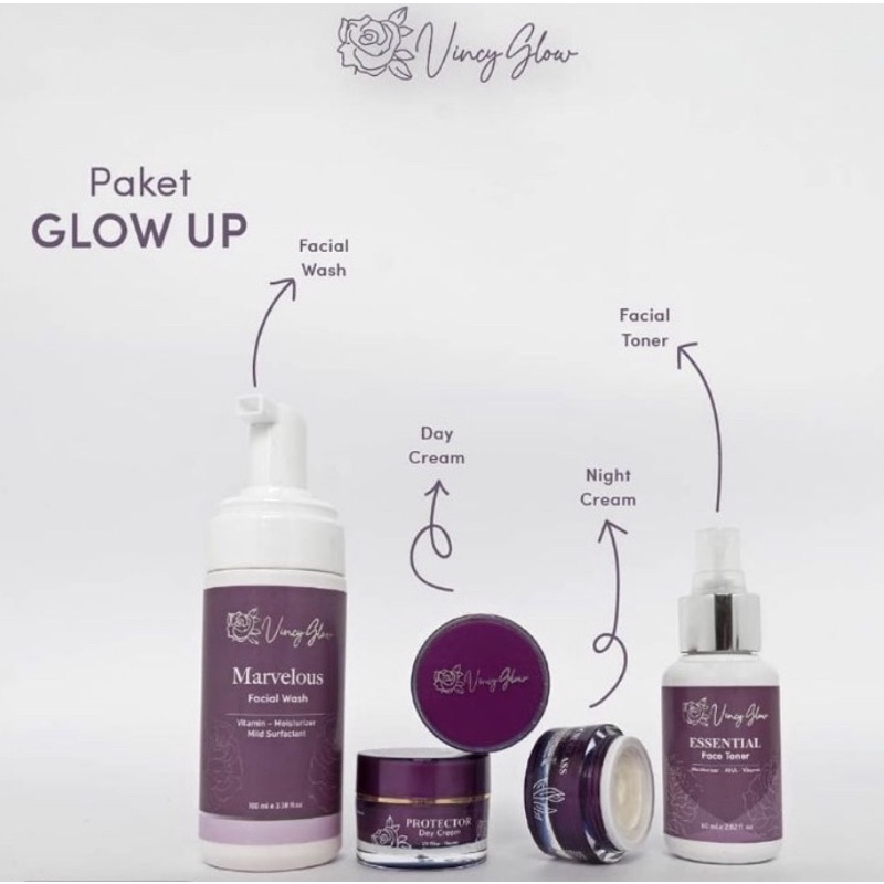 VINCY GLOW Paket Glow-UP|BPOM