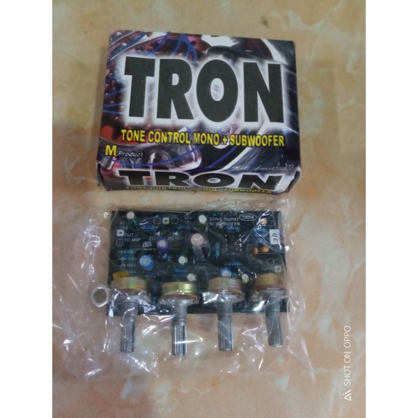 tron (tone  control mono bass trebel volume dan extra subwoofer buat amplifier)
