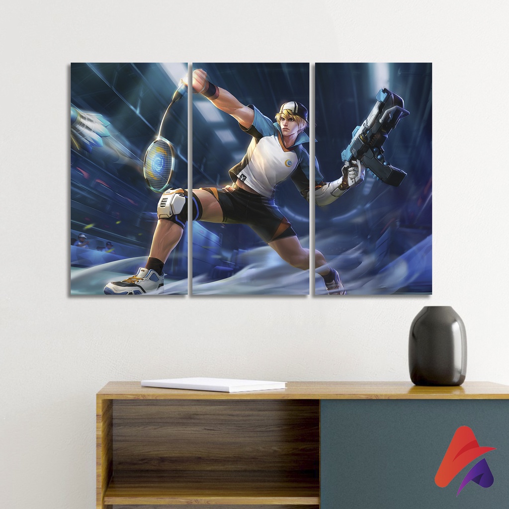 HIASAN DINDING SATU SET MOBILE LEGEND WALL DECOR PAJANGAN DINDING POSTER KAYU RUANGAN