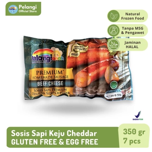 

Pelangi Anak - Premium Beef Cheese Sausage - Sosis Sehat Non Msg - Sosis Gluten Free Balikpapan
