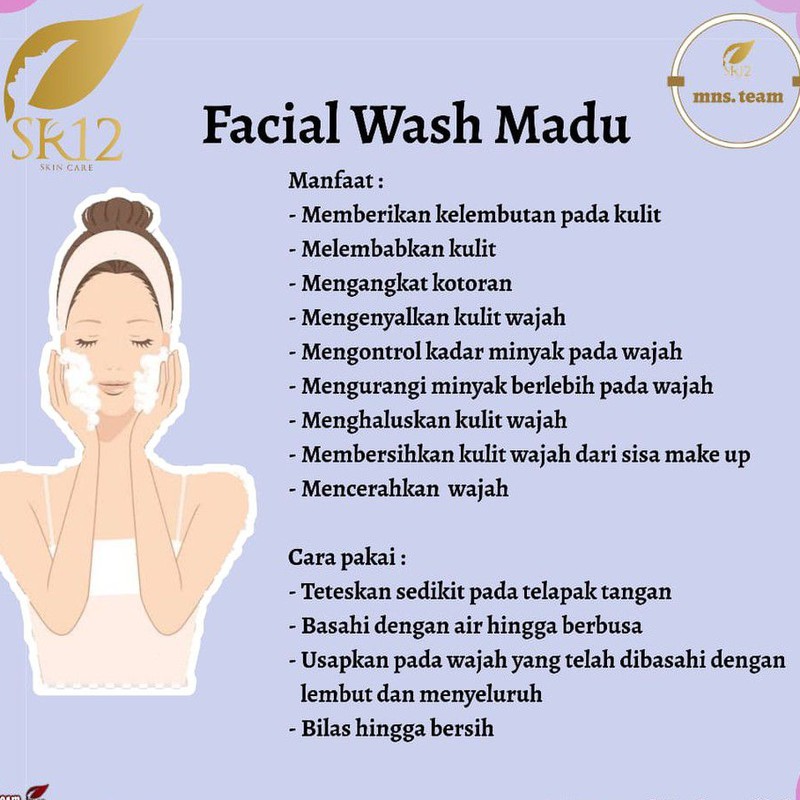 SR12 FACIAL WASH HONEY / SABUN MADU AMPUH UNTUK WAJAH KERING