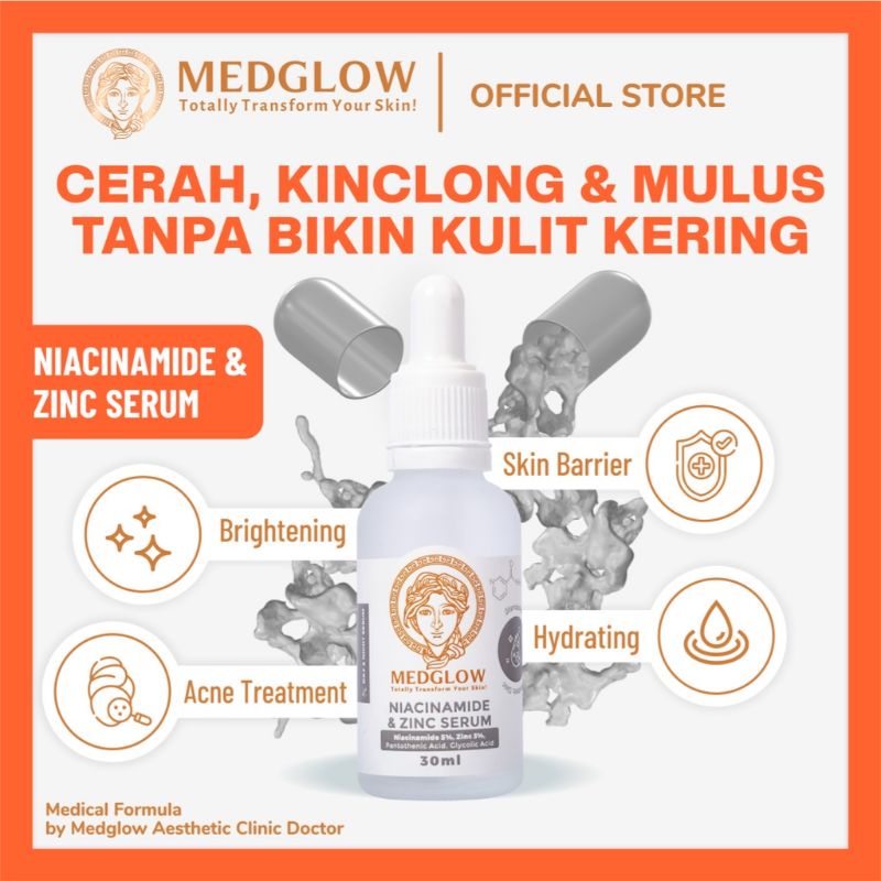 MEDGLOW CLINIC Niwcinamide & Zinc Serum