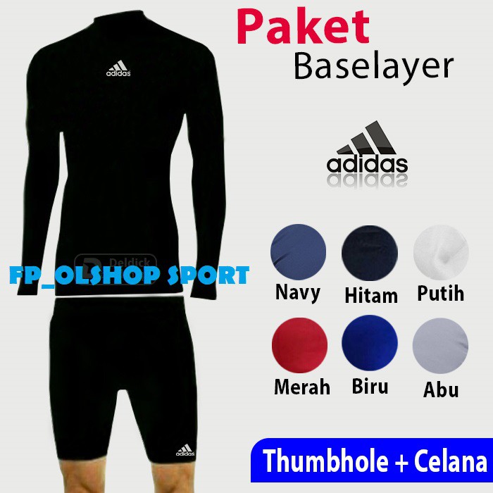 PAKET STELAN MANSET BASELAYER LONGSLEEVE DAN CELANA PENDEK BASELAYER NIKE