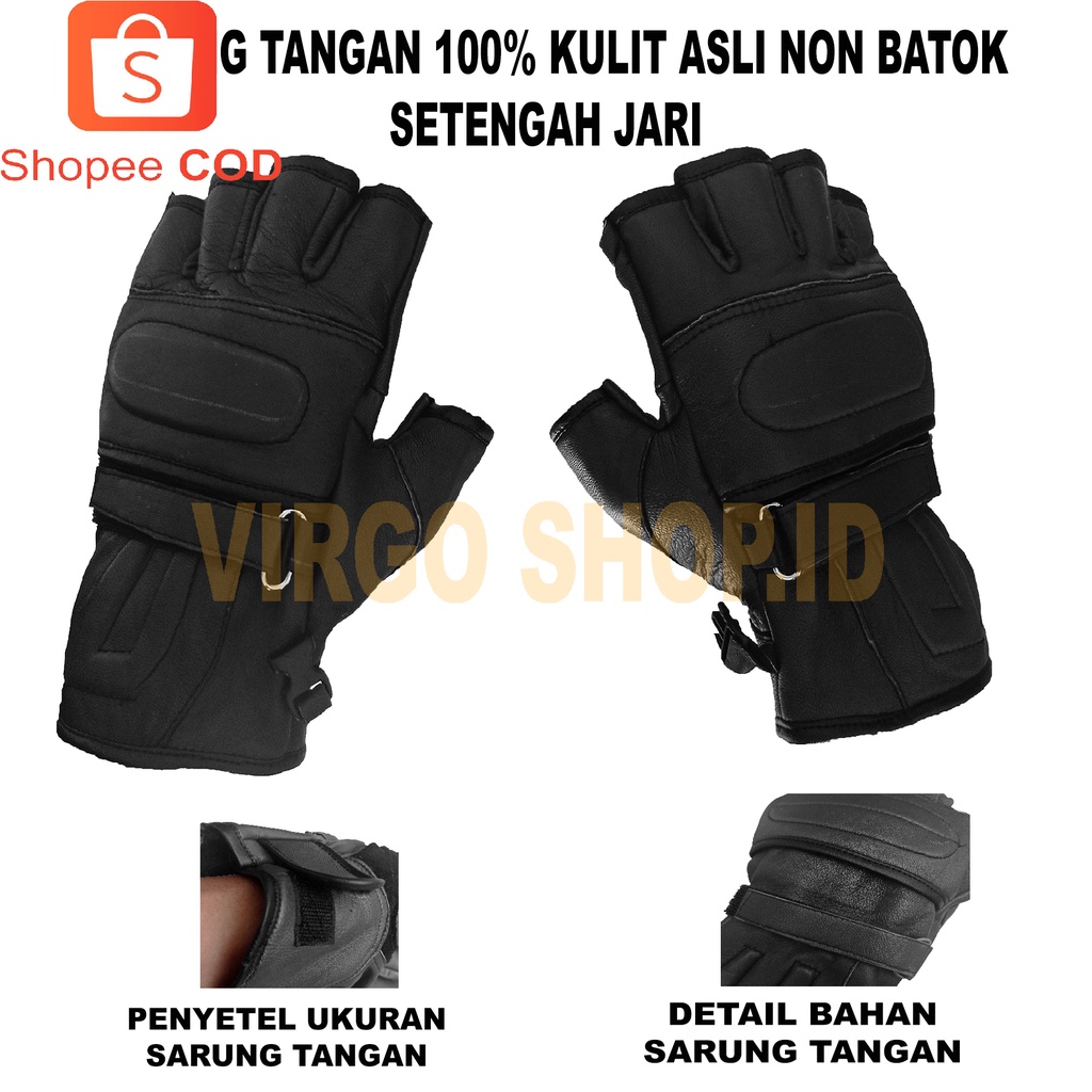 Sarung Tangan Motor Kulit Half Pendek Lembut Dan Nyaman / Sarung Tangan Motor / Sarung Tangan / Sarung Tangan Motor Kulit / Sarung Tangan Kulit / Sarung Tangan Kulit Asli / Sarung Tangan Motor Murah