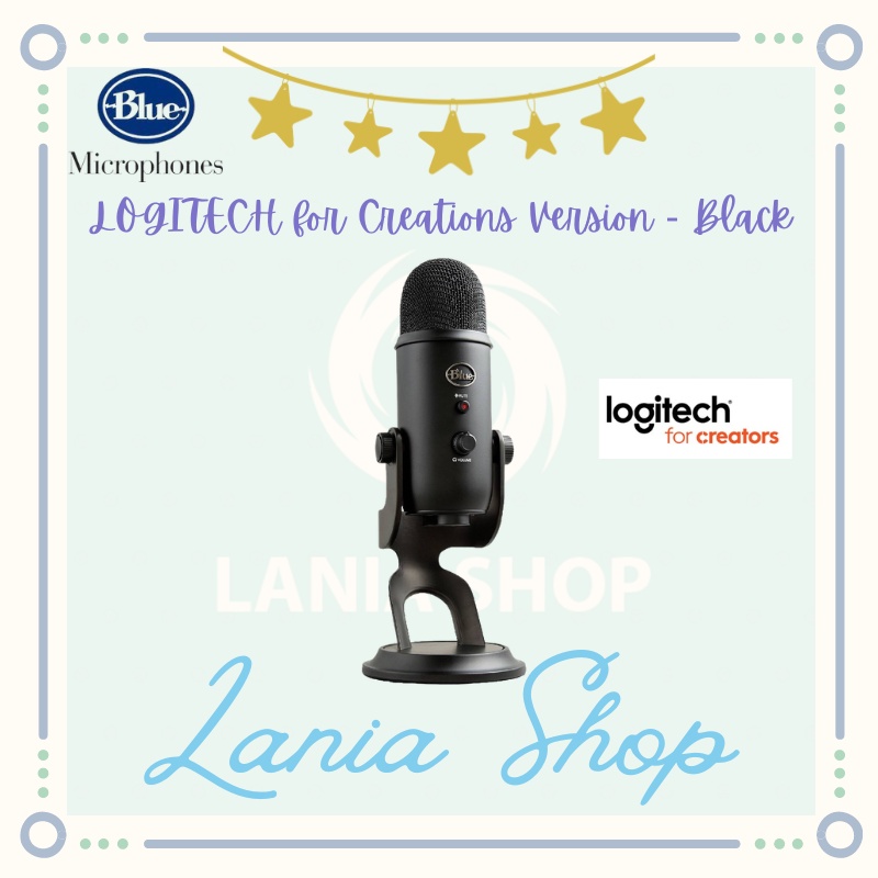 BLUE YETI Microphone - LOGITECH for Creations Version - Black