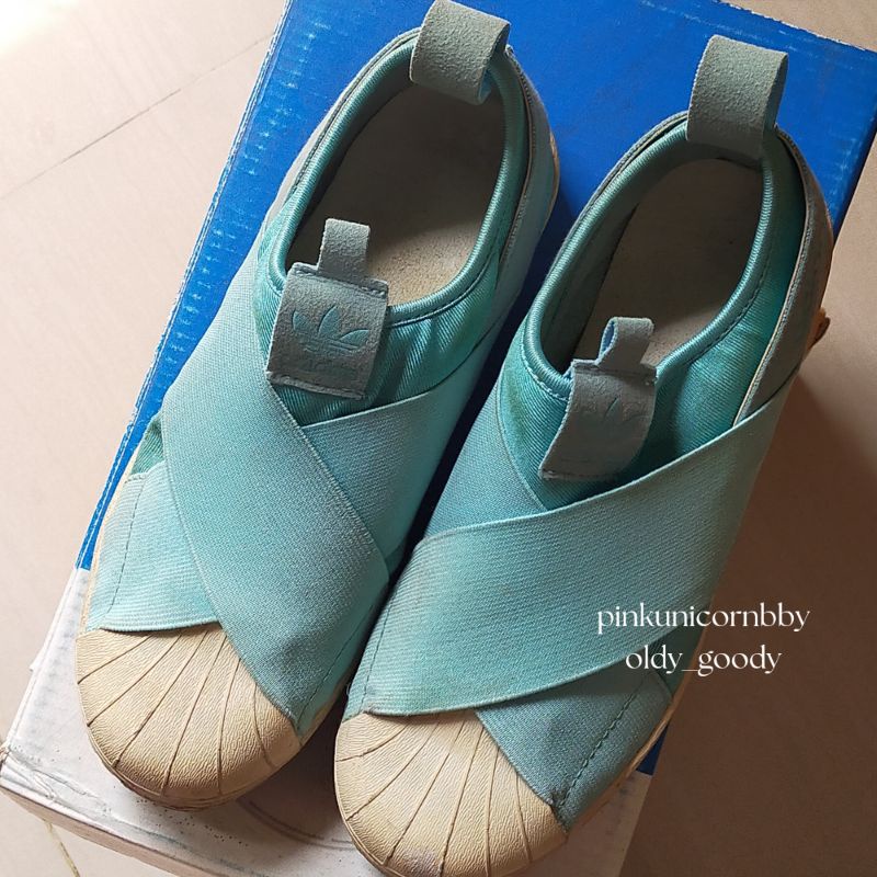 Preloved Adidas Superstar Slip On (Aqua)