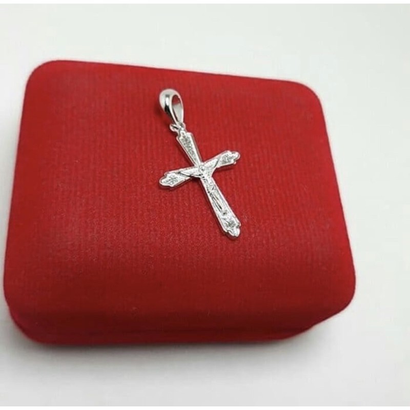Liontin salib liontin perak 925 liontin salib perak 925 lapis emas putih SL45