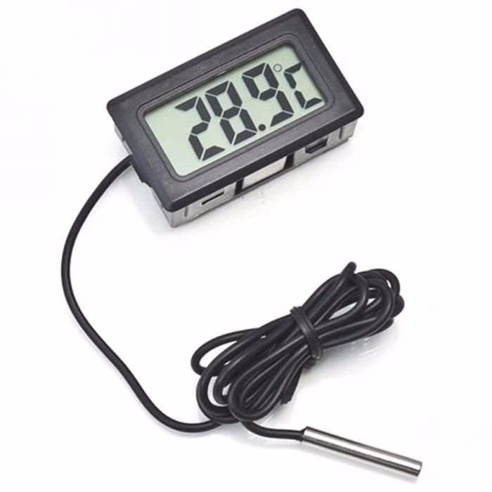 Thermometer Aquarium Digital with Probe Car Fridge Incubator baterai tidak termasuk