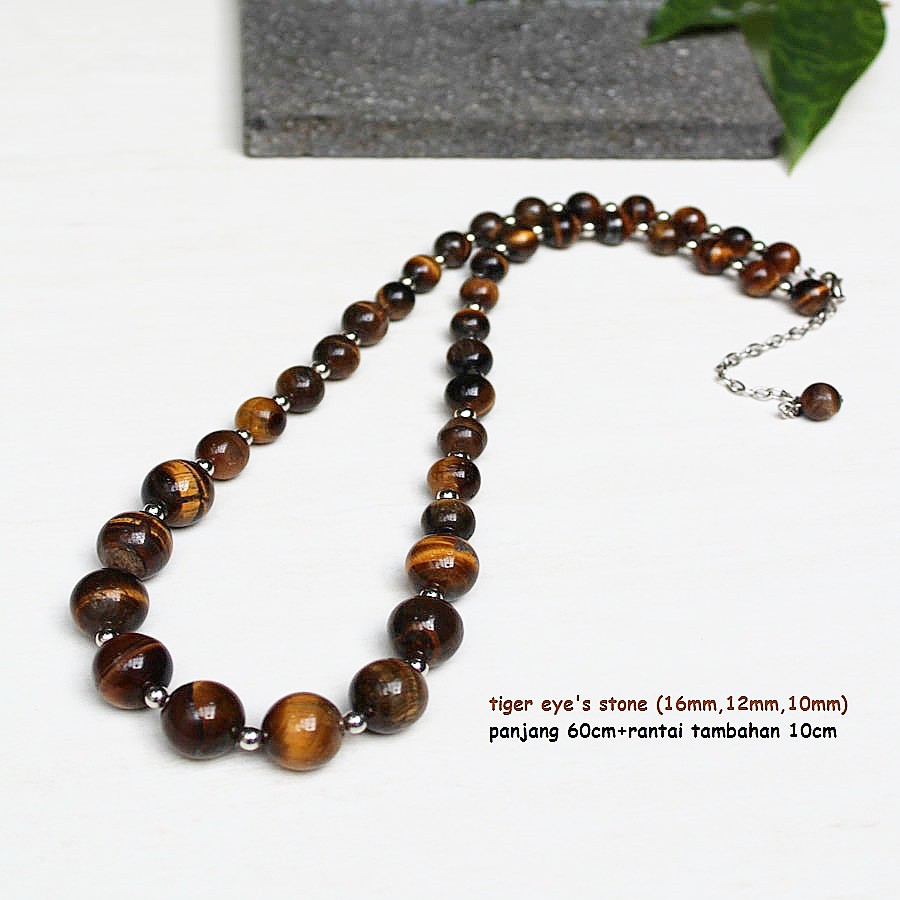 Kalung batu Tiger Eyes