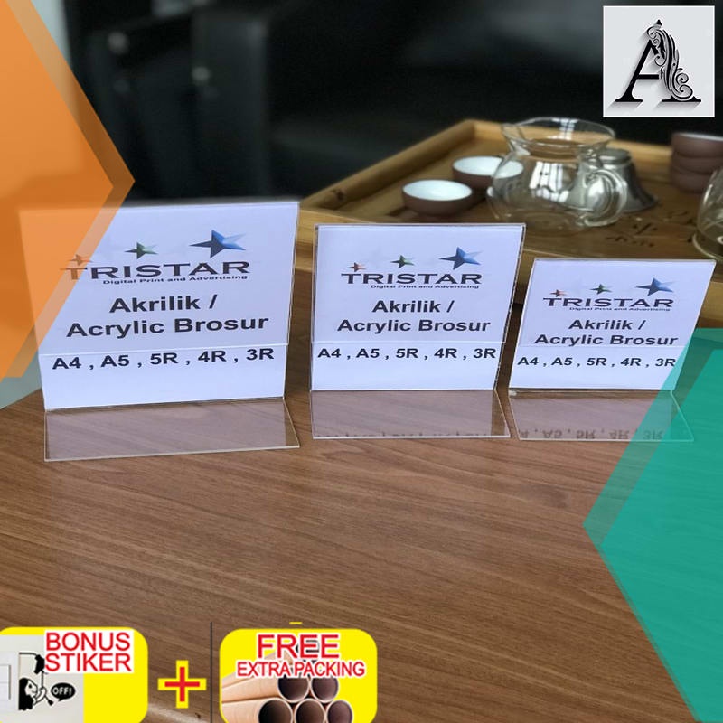 

Murah acrylic brosur 5R ( polos)