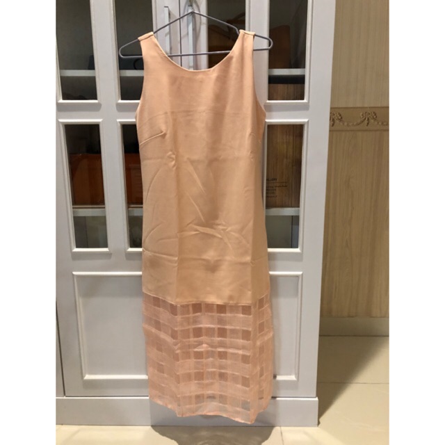 Preloved-Dress peach organza