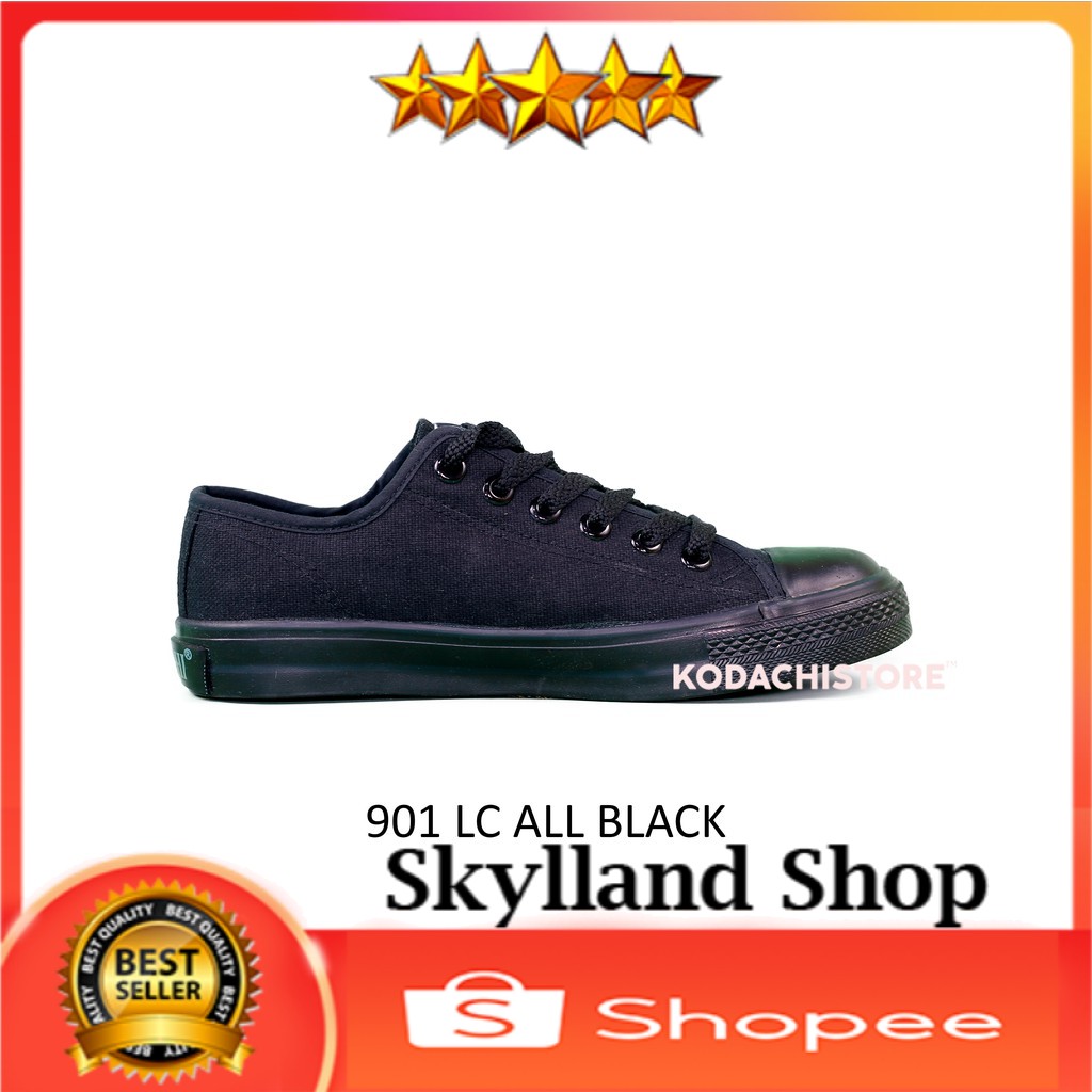 Sepatu Kodachi 902 Low All Black  - Vulcanized Shoes Kodachi Original