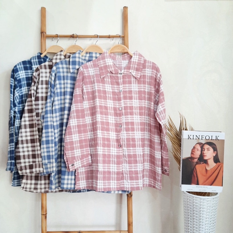 KEMEJA MOTIF CRINKLE AIRFLOW