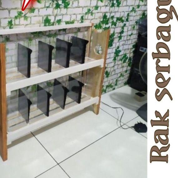 ♪ rak cupang/Guppy + LED strip minimalis, rak buku, rak multifungsi,rak soliter 2 liter,rak soliter