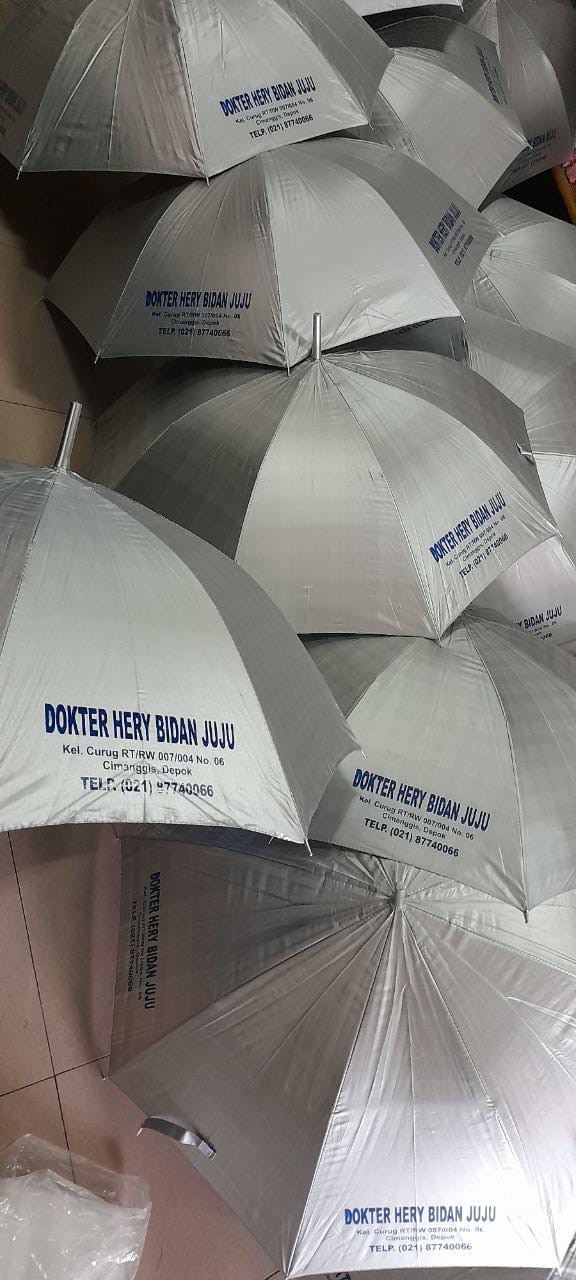 Payung Standart | Payung Dewasa | Payung Gagang J | Payung Custom | Payung Silver
