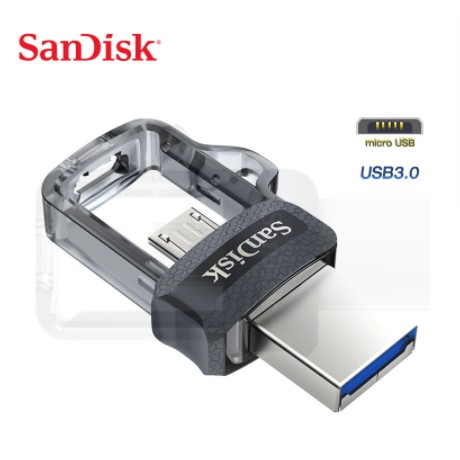 FLASH DISK OTG M3.0 SANDISK 256GB BLACK (SDDD3) / DUAL USB OTG 256GB