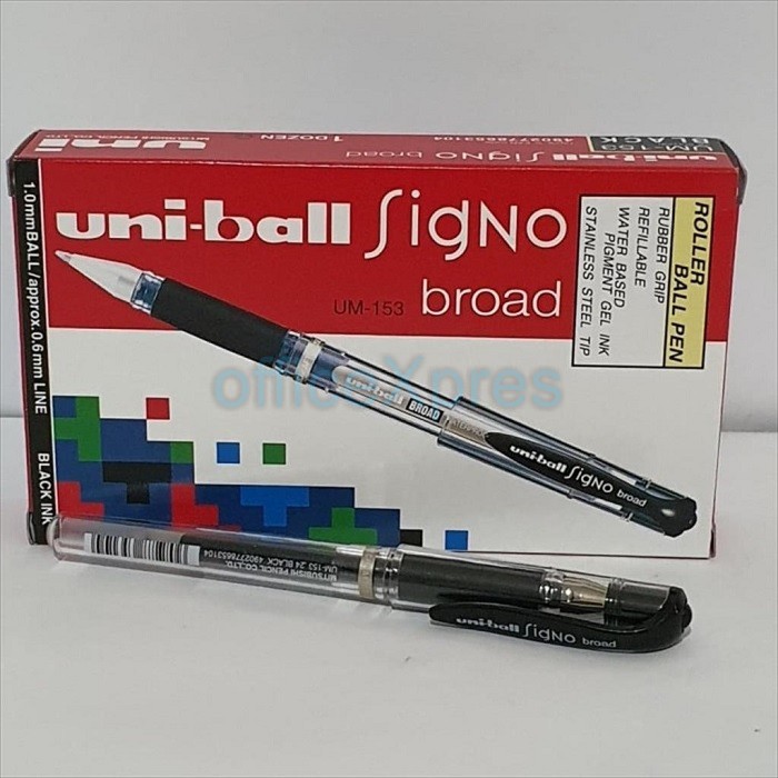

Pulpen Gel UniBall Signo Broad UM-153 / Pen Uni-Ball pigment ink 1.0mm / Ballpoint Signo Broad