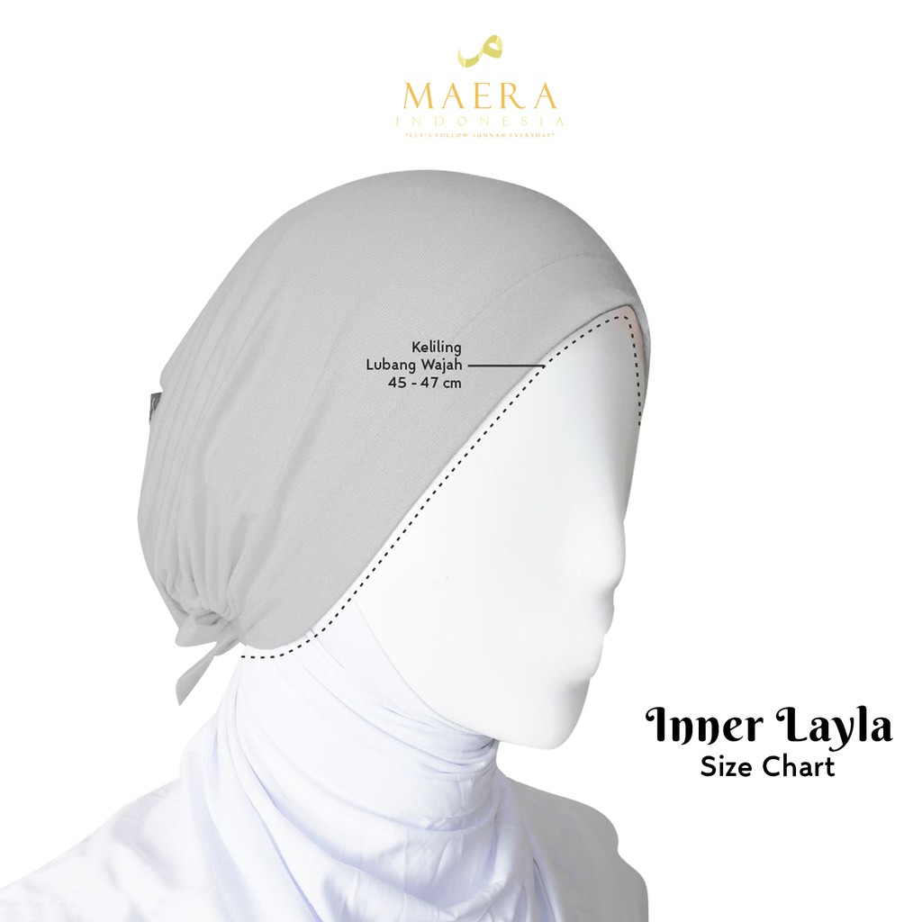 Ciput Inner Hijab Tali Ikat Adem Bahan Kaos Rayon Premium  LAYLA by Maera Indonesia