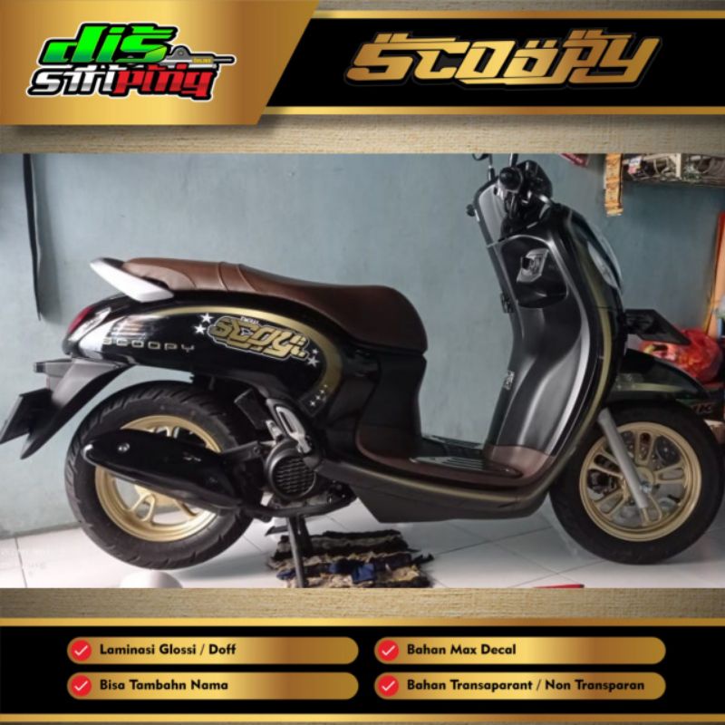 STRIPING SCOOPY TAHUN 2021 GLOSY CUSTOM STY TERBARU - STRIPING & STICKER SCOOPY 2021