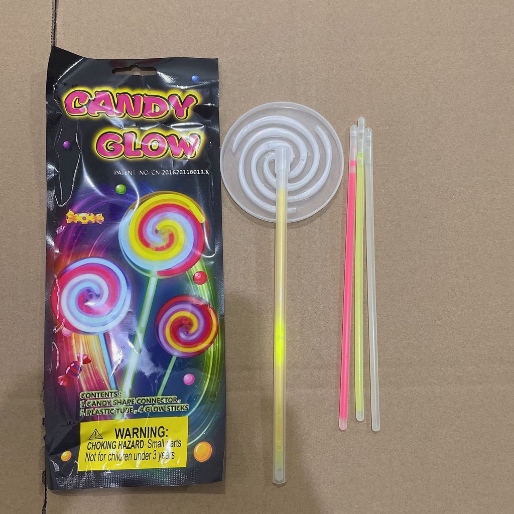 Mainan anak Glowstick Bentuk Permen / Glow stick candy / Candy Glow Lollipop