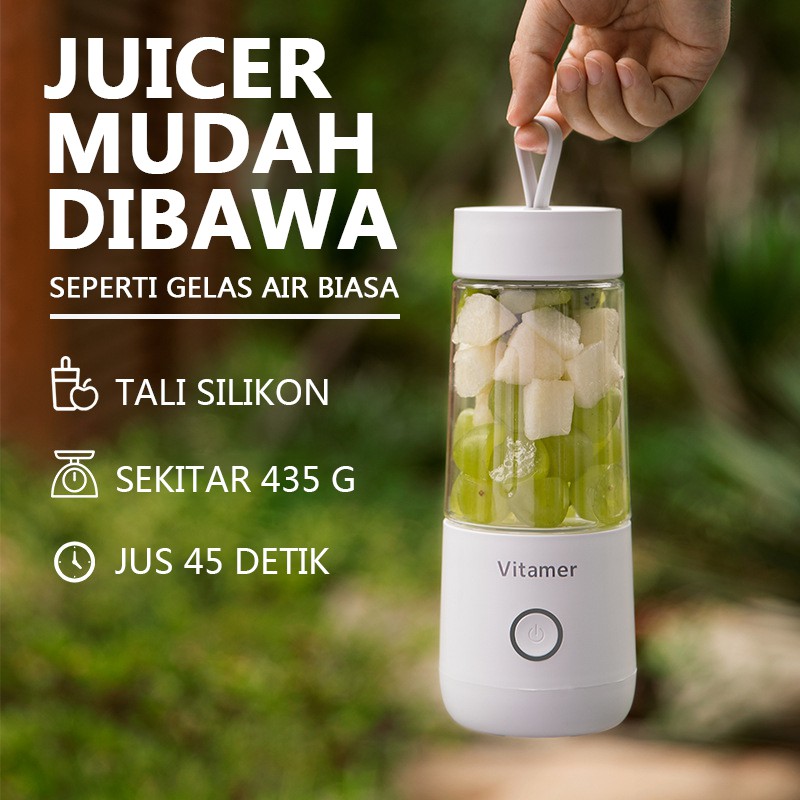 Portable Electric Juicer 350ml MixerL ORIGINAL Blender Juice Mini USB 4 Mata Listrik