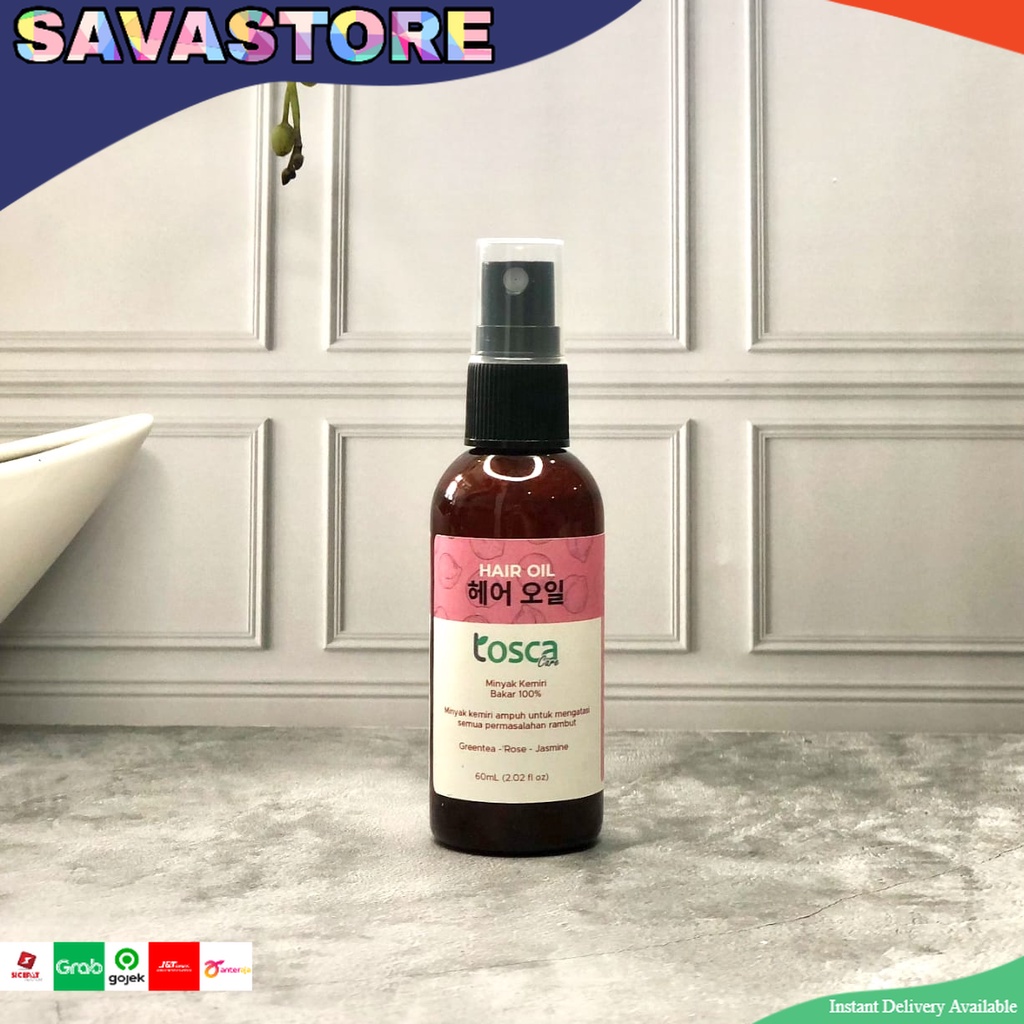 MINYAK KEMIRI BAKAR MURNI TOSCA HAIR OIL ATASI RONTOK RAMBUT 60ML