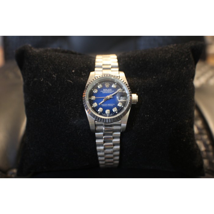 Jam Tangan Rolex Blue Date Just Oyster Perpetual Size S