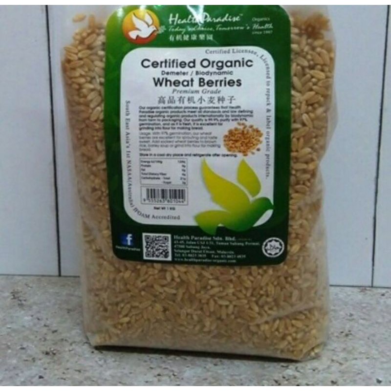 

Certified Organic Wheatberries Merk Health Paradise
